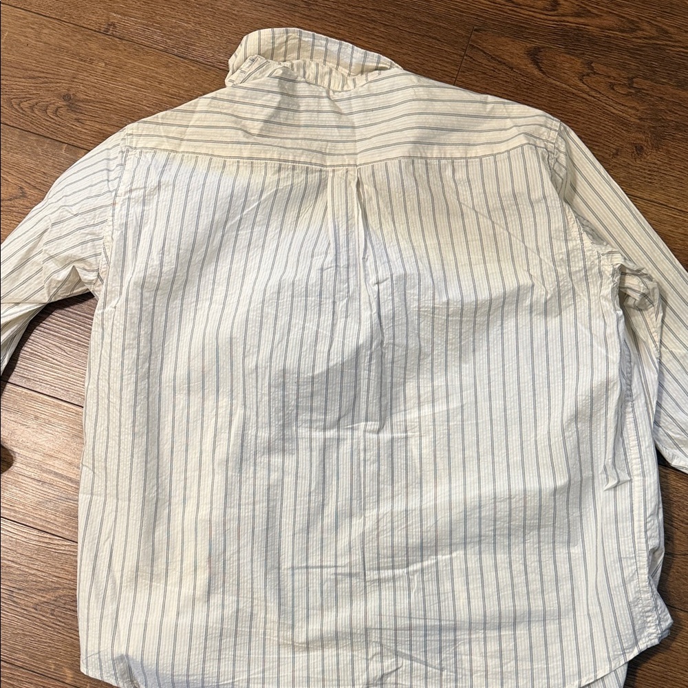 Lafudge Our Man  Striped Button-Down Shirt - oversized 100% organic cotton - Picture 4 of 4